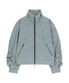 SHIRRED NYLON WINDBREAKER JACKET (ASH GRAY)