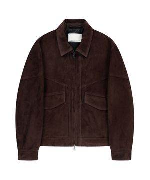 SUEDE TRUCKER JACKET (WINE / GOATSKIN)