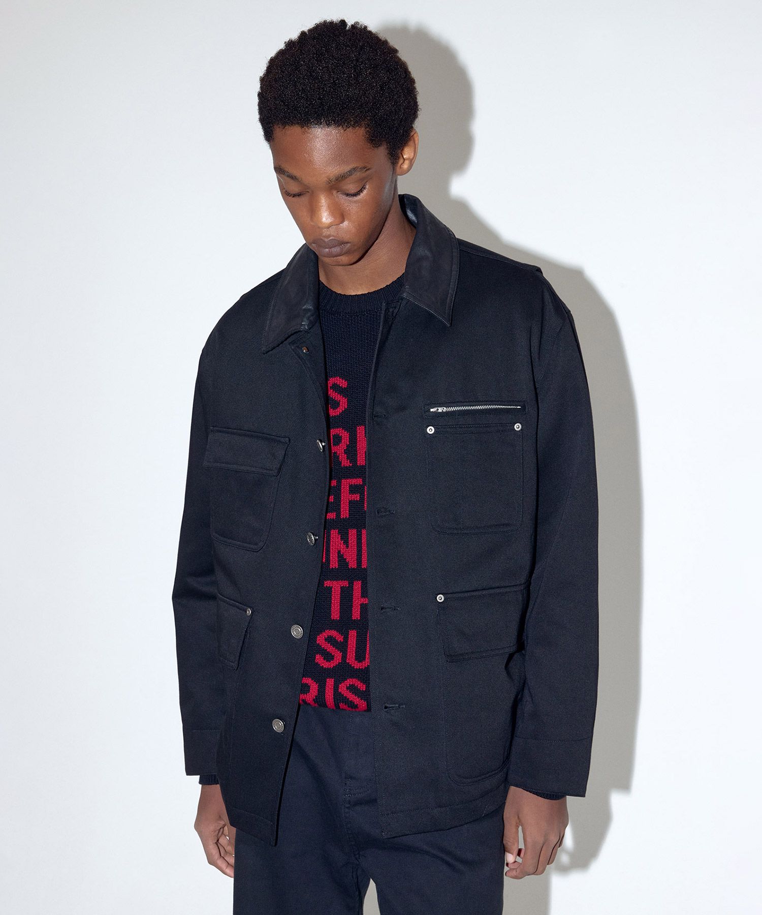 MUSINSA IL CORSO Cover All Work Jacket Black IEJU4F301BK