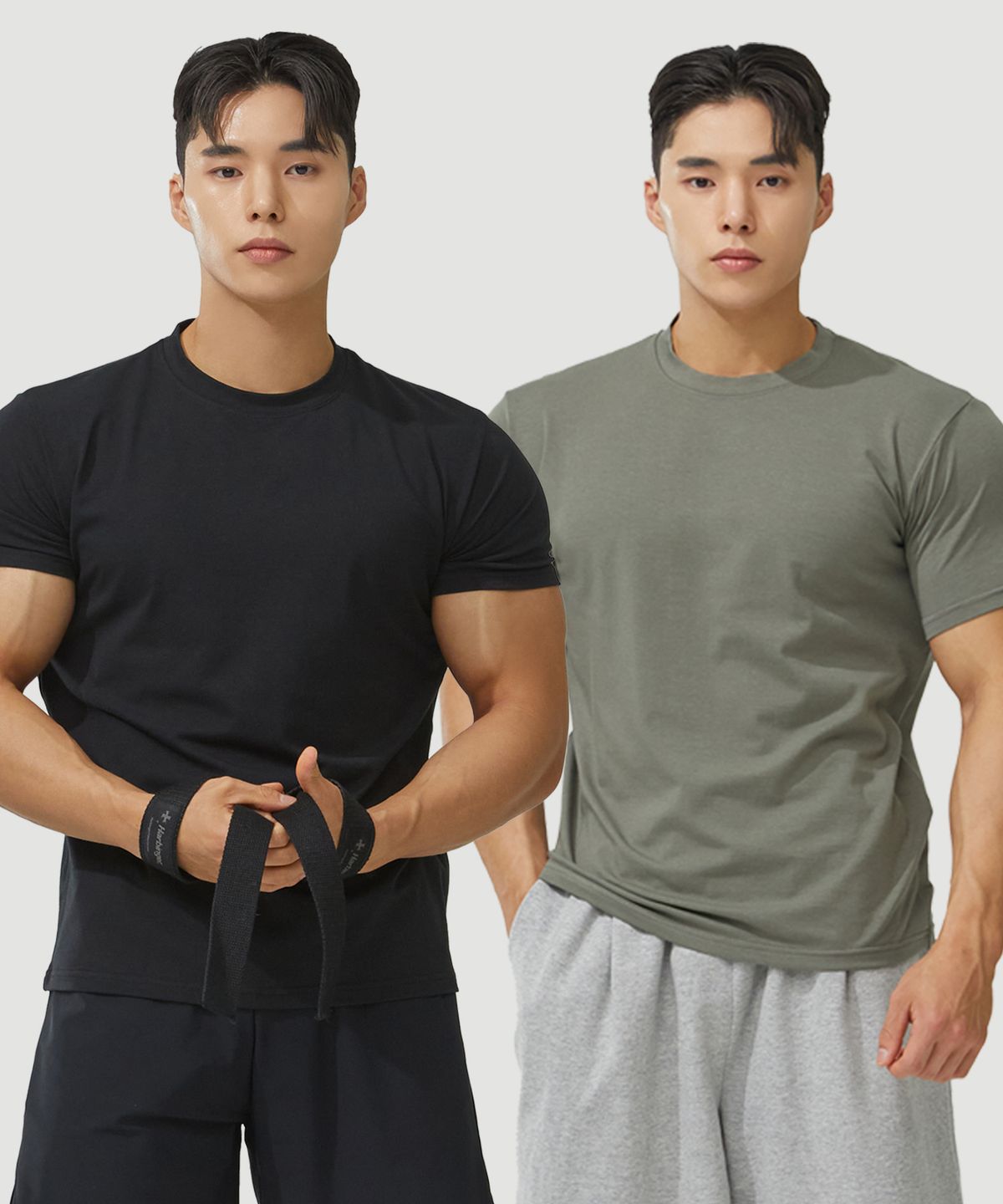 블랙몬스터핏(BLACK MONSTER FIT) [2pack] 무지 머슬핏 모달 반팔 티셔츠  (4color)