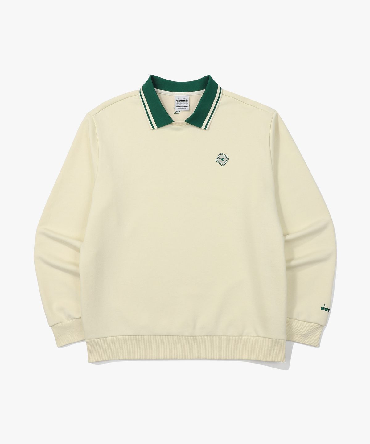 디아도라(diadora) 포르테 카라 스웻셔츠 IVORY