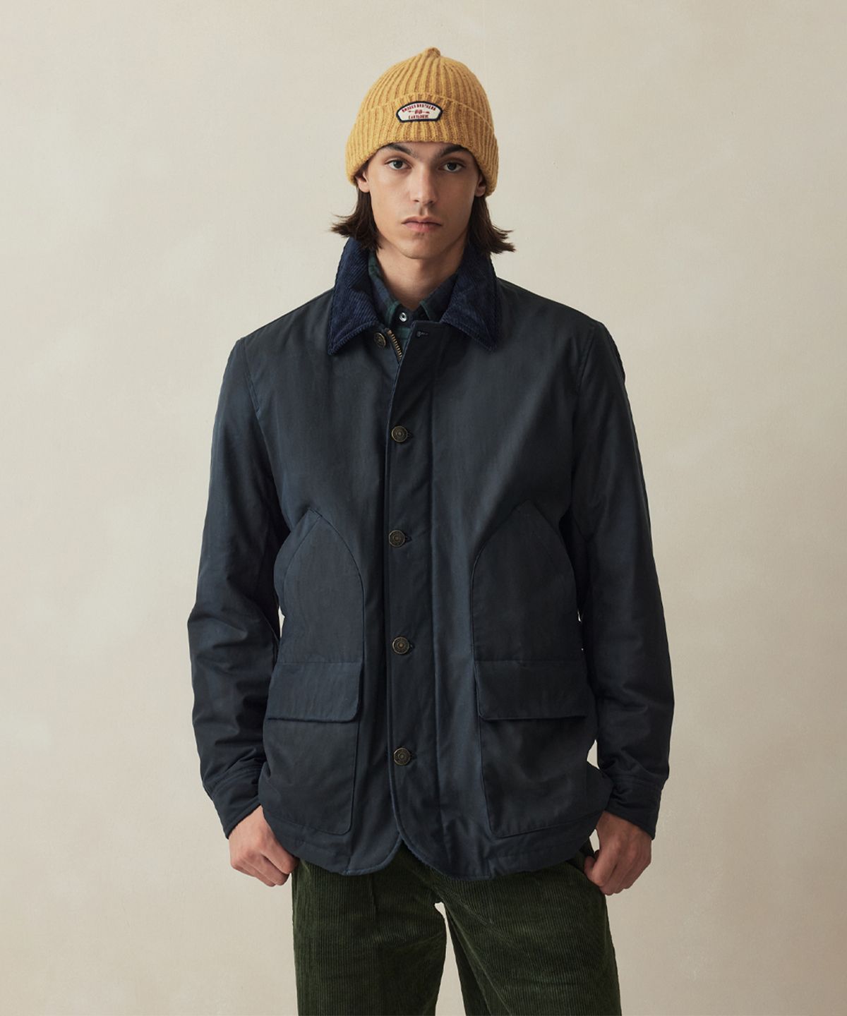 브룩스 브라더스(BROOKS BROTHERS) 왁스 초어 자켓 (네이비) (BBOJMM4983REF)