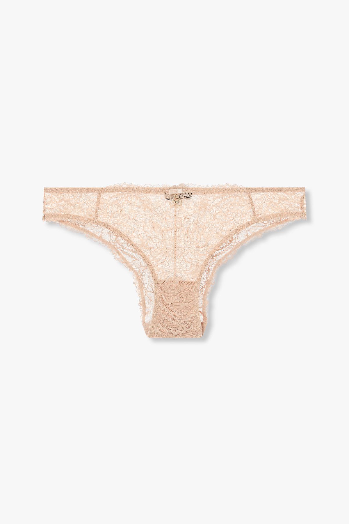 엠포리오 아르마니 언더웨어(EMPORIO ARMANI UNDERWEAR) 여성 플라워 레이스 나일론 브리프_라이트 브라운 0824311512