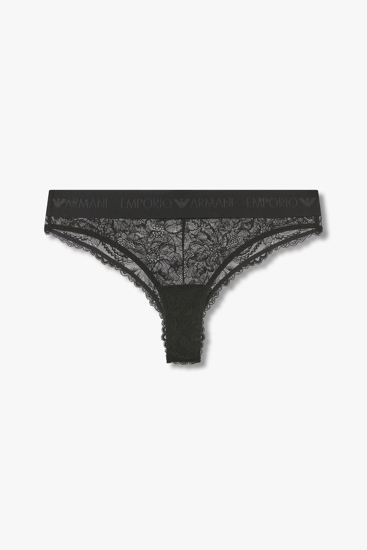 엠포리오 아르마니 언더웨어(EMPORIO ARMANI UNDERWEAR) 여성 빅 로고 밴딩 브라질리언 브리프_블랙 0824311505