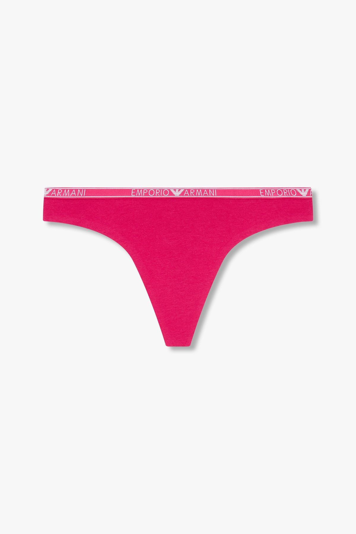 엠포리오 아르마니 언더웨어(EMPORIO ARMANI UNDERWEAR) 여성 씬 로고 밴딩 코튼 티팬티_소프트 마젠타 0824310516