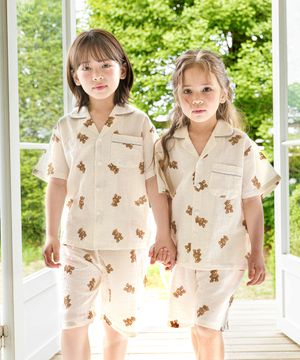 117 브라운베어 반소매 파자마세트