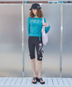 LR RIBBON BIKER SHORTS_BLACK