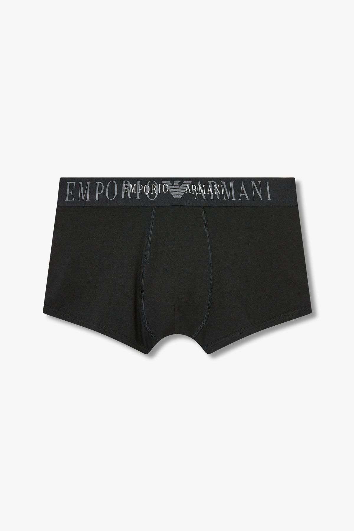 엠포리오 아르마니 언더웨어(EMPORIO ARMANI UNDERWEAR) 남성 오버랩 로고 밴딩 드로즈_블랙 0814312320