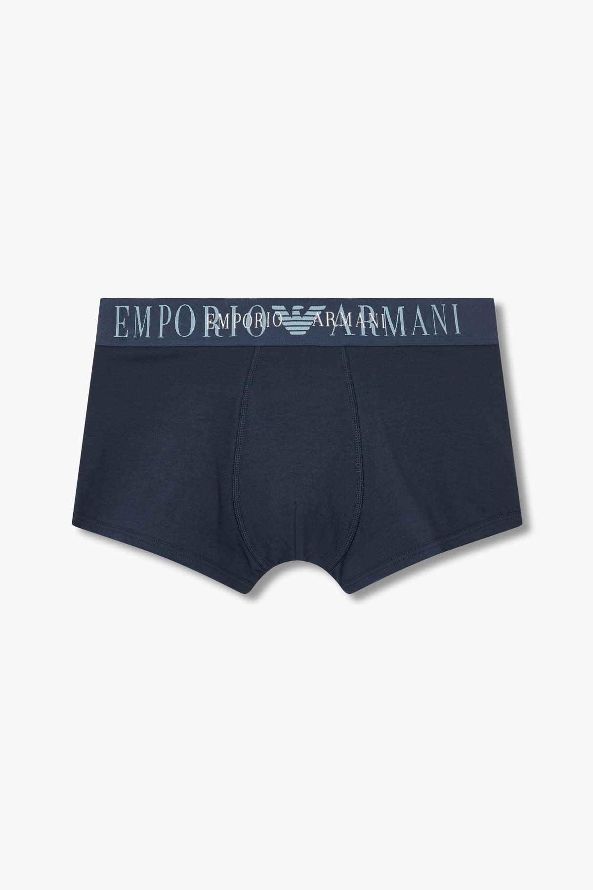 엠포리오 아르마니 언더웨어(EMPORIO ARMANI UNDERWEAR) 남성 오버랩 로고 밴딩 드로즈_마린 0814312321