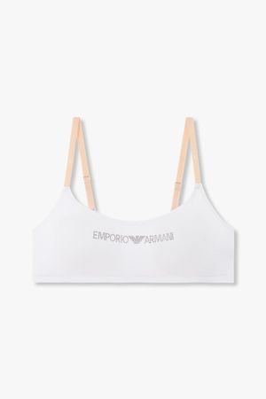 여성 큐빅 로고 패디드 트라이앵글 브라_화이트 0824381511