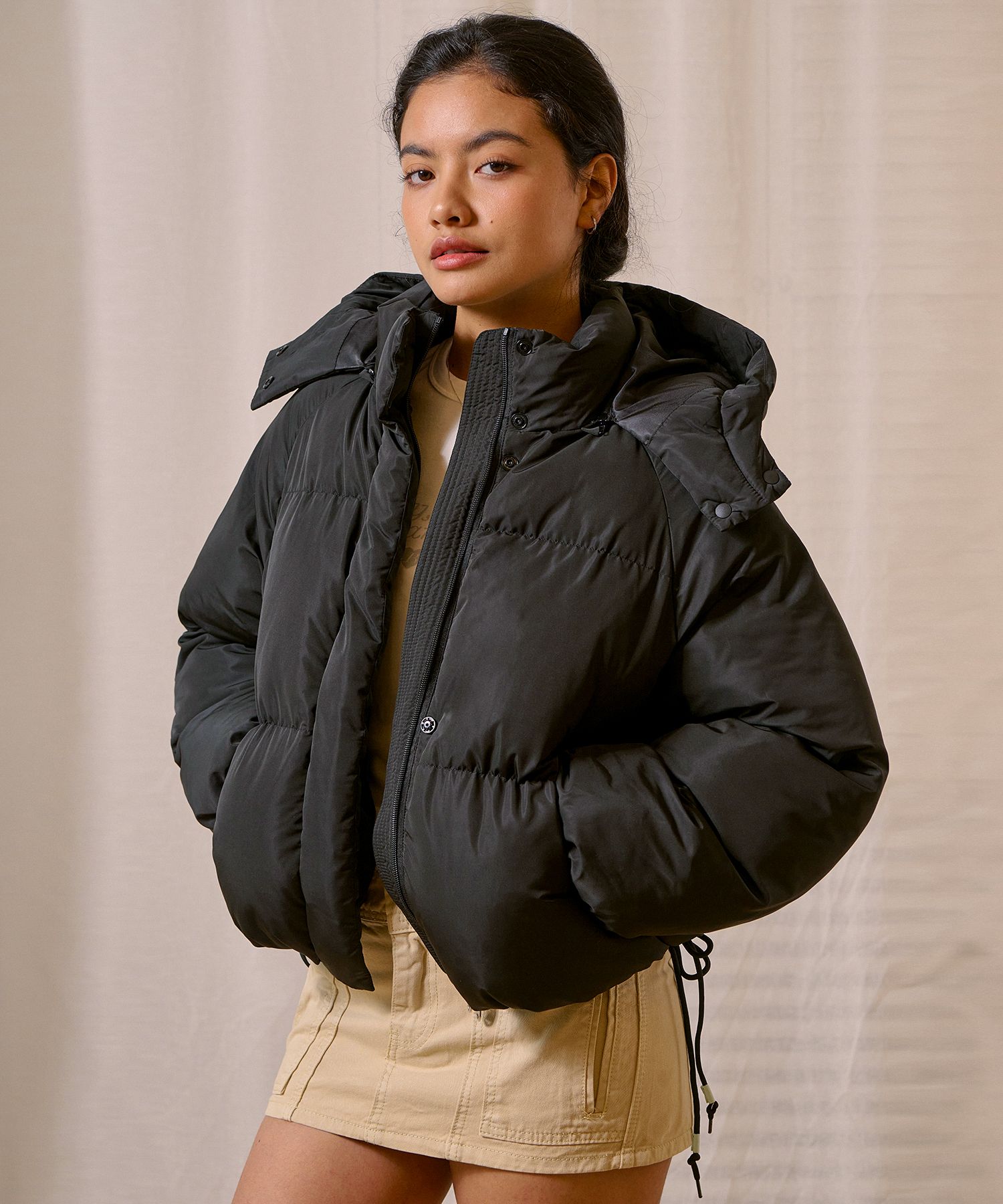 ◇BITTER CELLS◇ CG Hooded Puffer Jacket Black MUSINSA | BITTERCELLS CG Hooded Puffer Jacket-Black