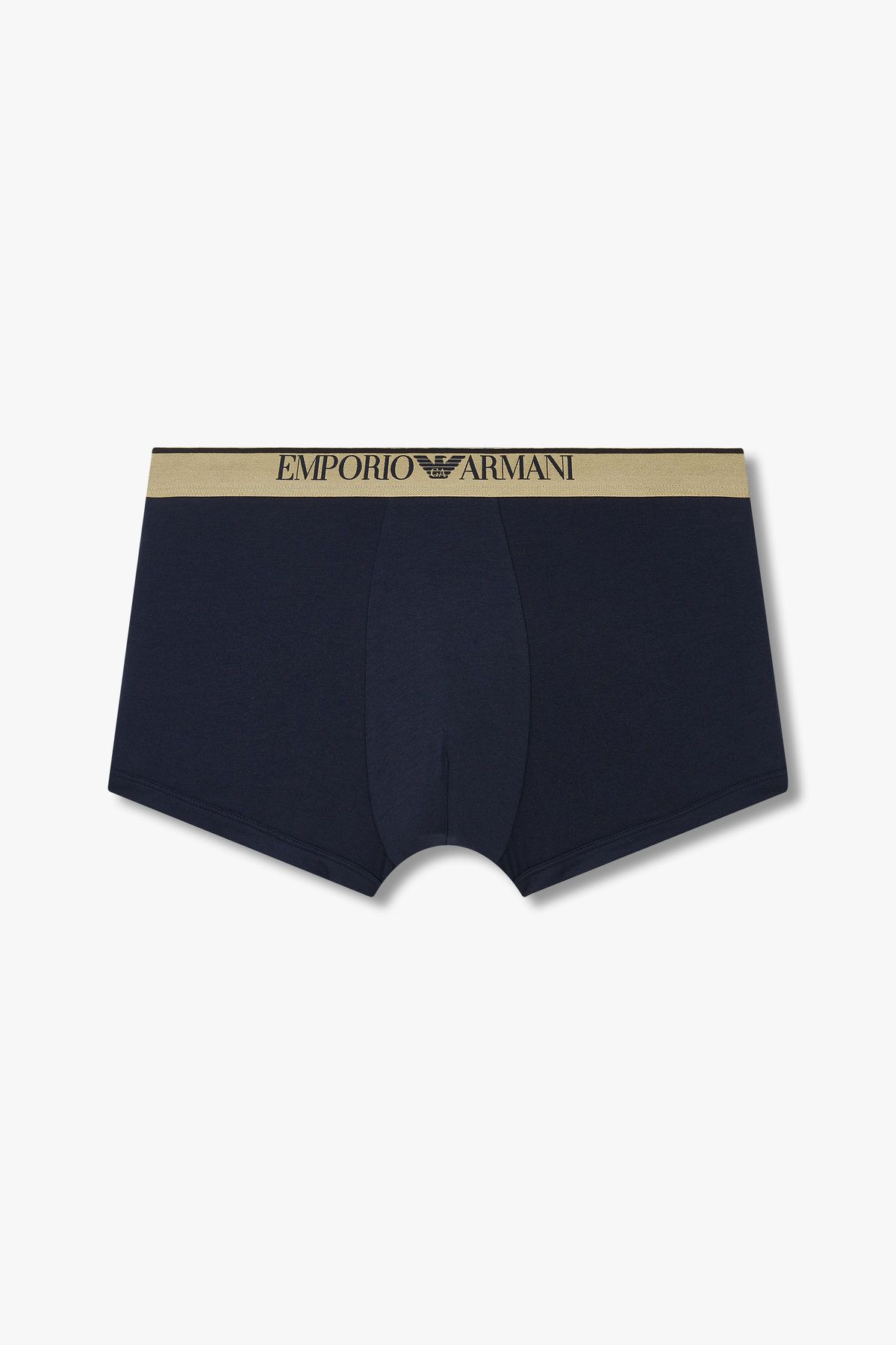 엠포리오 아르마니 언더웨어(EMPORIO ARMANI UNDERWEAR) 남성 골든 로고 밴딩 코튼 드로즈_블랙 0814312023