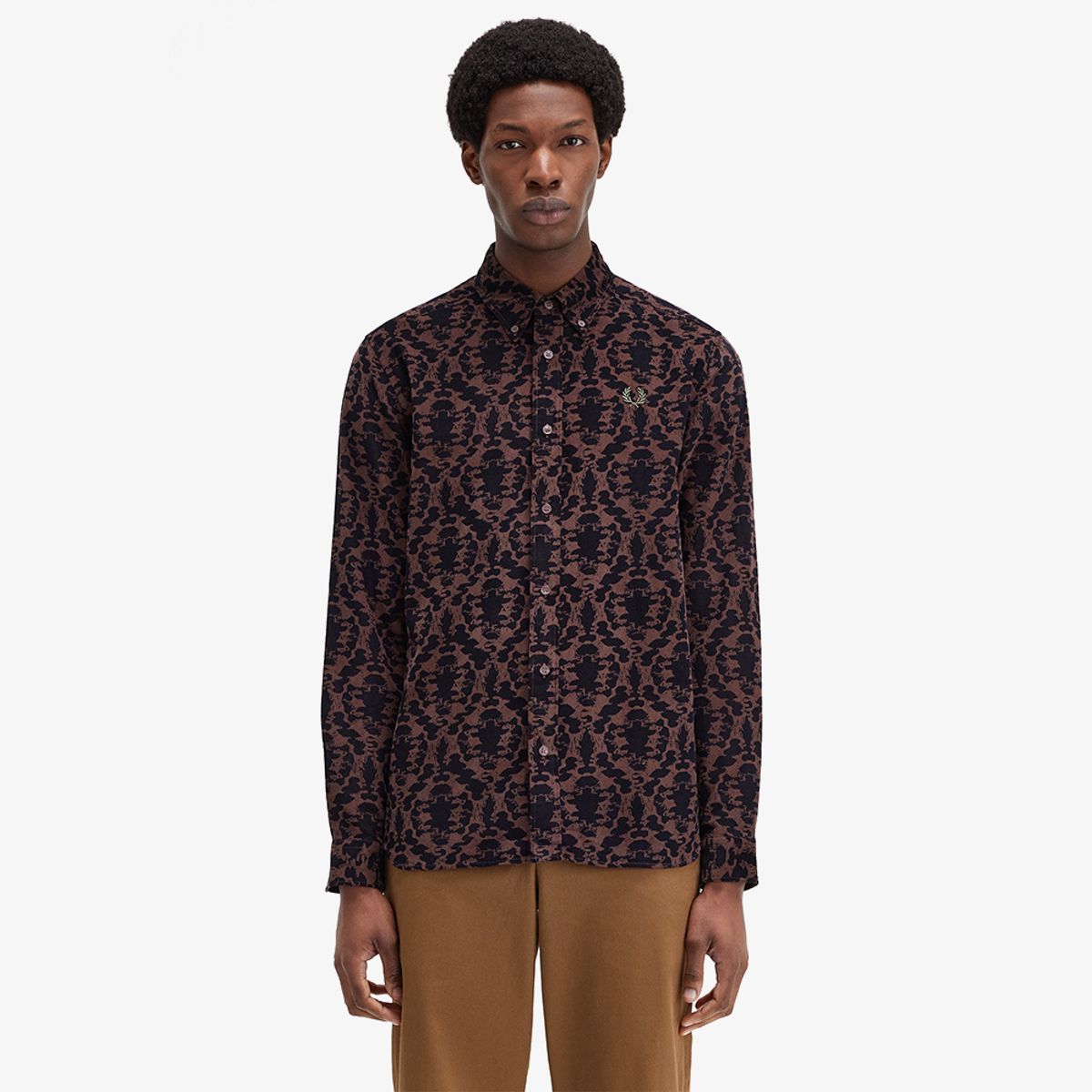프레드페리(FRED PERRY) [Sharp] 리핏 프린트 코듀로이 셔츠 (U53) AFPM2438510-U53