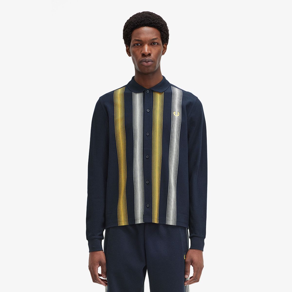 프레드페리(FRED PERRY) [Sharp] 옴브레 스트라이프 롱 슬리브 폴로 셔츠 (608) AFPM243M545-608