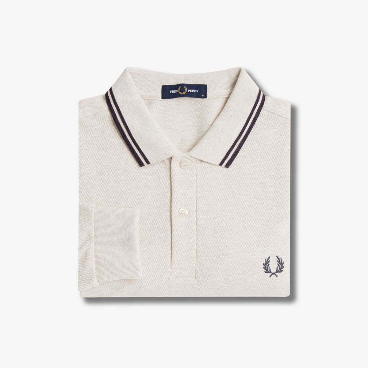 프레드페리(FRED PERRY) [M3636] 롱슬리브 트윈 팁 프레드페리 셔츠 - 포리지말/앵커그레이 M3636-W50