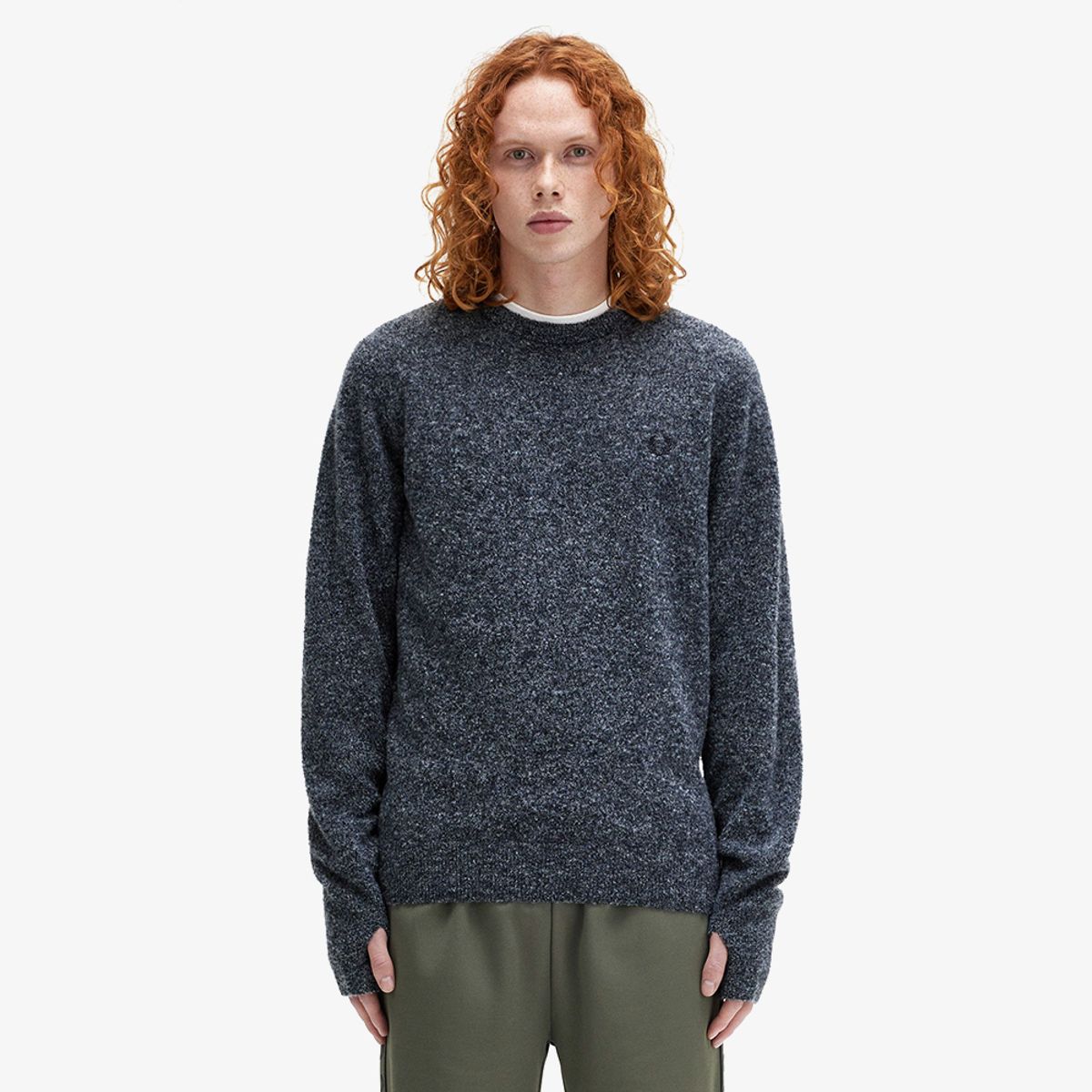 프레드페리(FRED PERRY) [Sport] 부클 크루넥 니트 (X55) AFPM243K553-X55