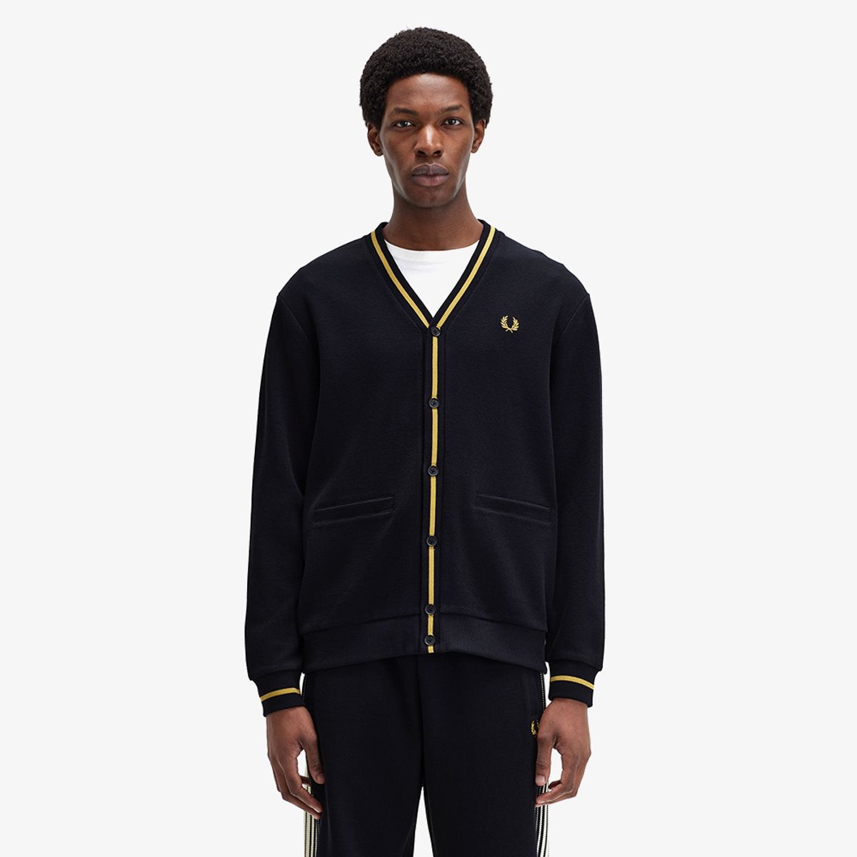프레드페리(FRED PERRY) [Sharp] 팁 피케 텍스쳐 가디건 (W75) AFPM2432654-W75