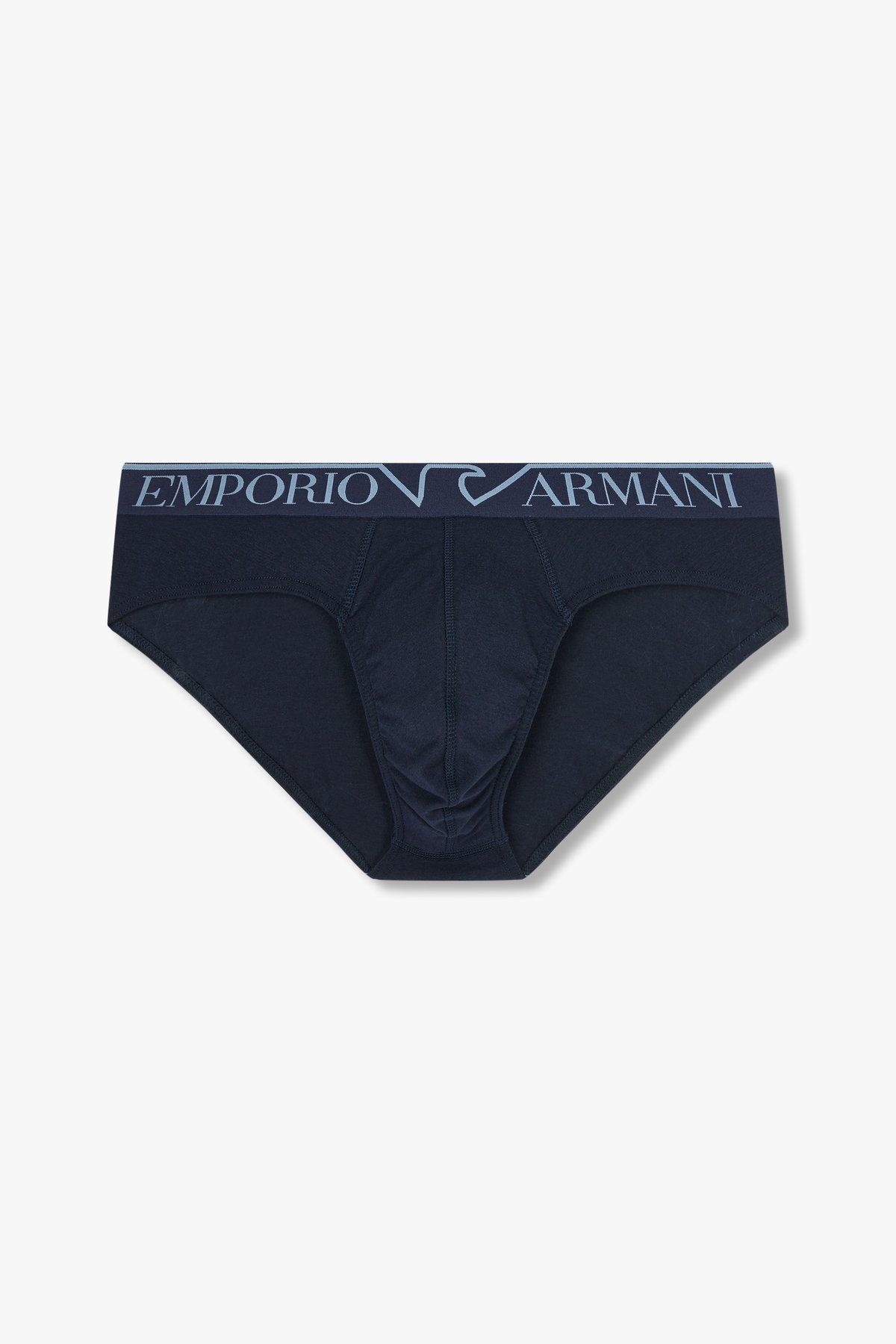 엠포리오 아르마니 언더웨어(EMPORIO ARMANI UNDERWEAR) 남성 빅 로고 밴딩 코튼 브리프_네이비 0814311024