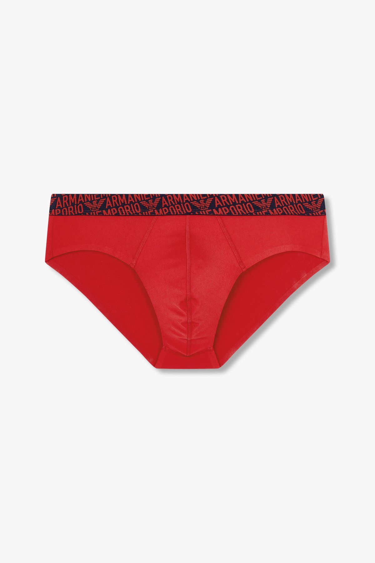 엠포리오 아르마니 언더웨어(EMPORIO ARMANI UNDERWEAR) 남성 로고 밴딩 나일론 블렌드 브리프_레드 0814311302