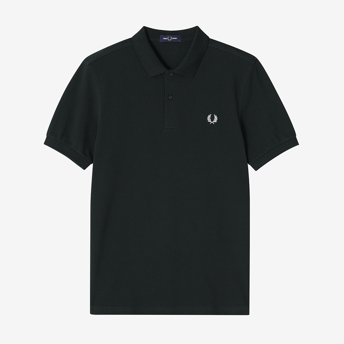 프레드페리(FRED PERRY) [M6000] 플레인 프레드페리 셔츠 - 나이트그린/스노우화이트 M6000-T50
