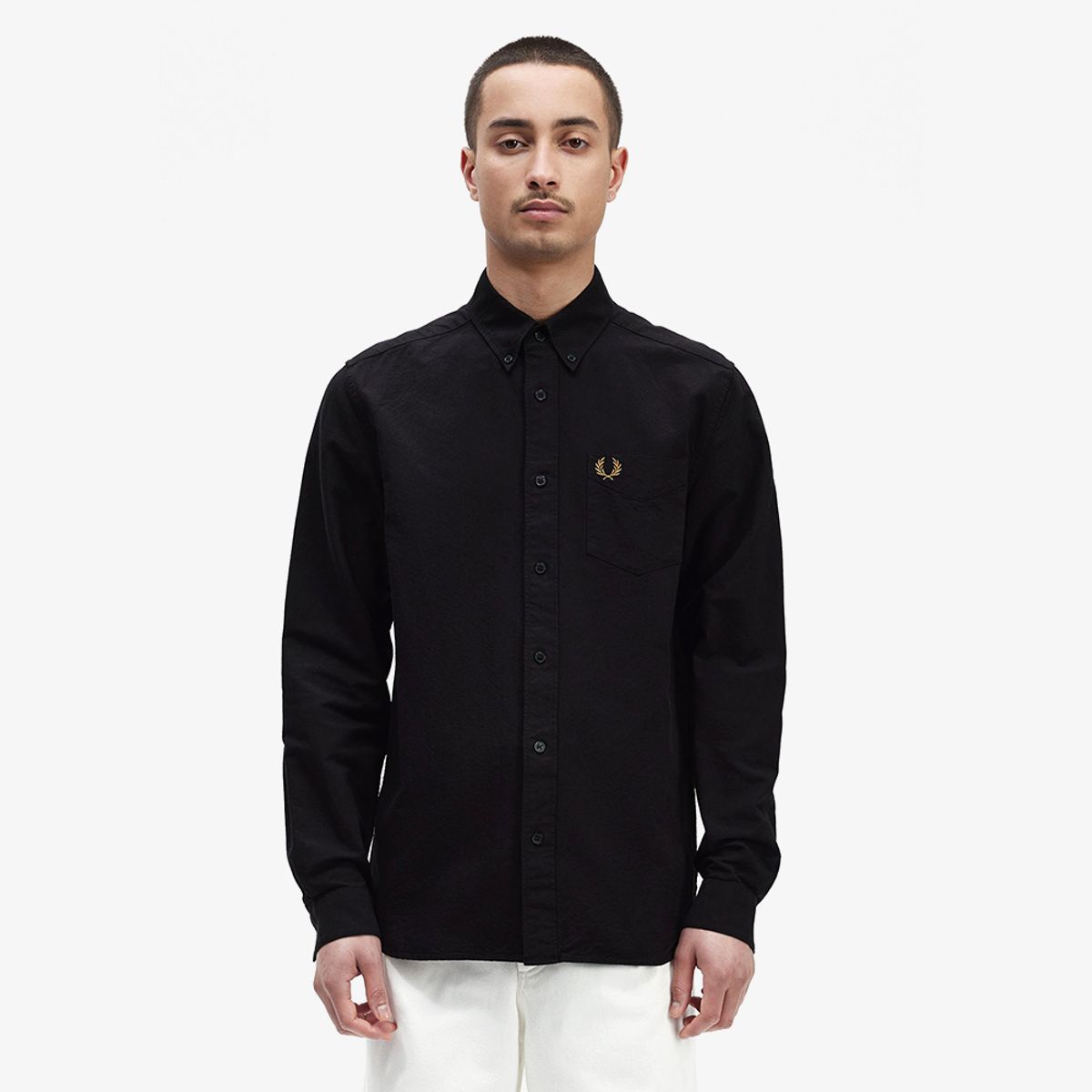 프레드페리(FRED PERRY) [Baseline] 롱 슬리브 옥스포드 셔츠 - 블랙 AFPM2535516-R88