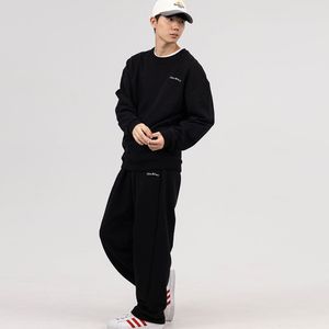 로고 맨투맨 와이드 트레이닝 세트