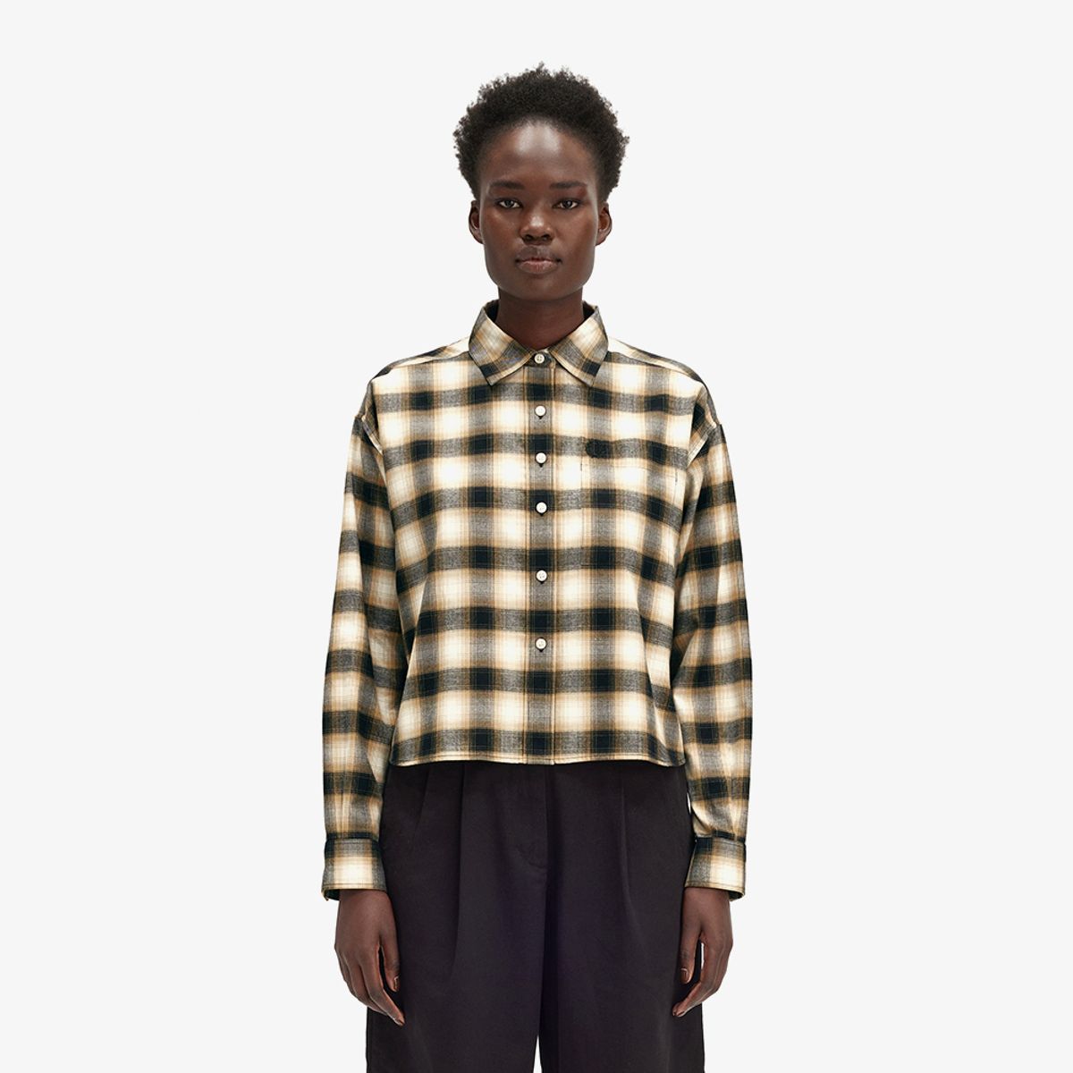 프레드페리(FRED PERRY) [Womens] 브러쉬드 체크셔츠 (560) AFPF2438150-560