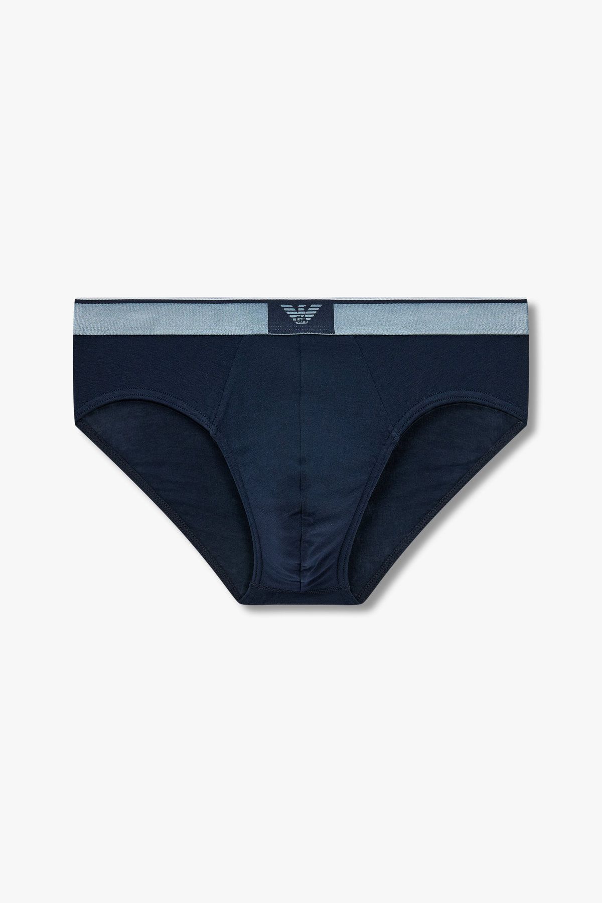 엠포리오 아르마니 언더웨어(EMPORIO ARMANI UNDERWEAR) 남성 글로시 이글 로고 밴딩 브리프_마린 0814311032