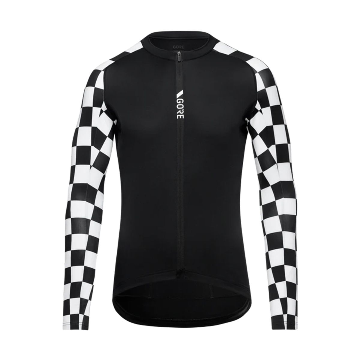 고어웨어(GOREWEAR) 토렌트 롱 슬리브 저지 - 블랙/화이트 체크 (남성용)