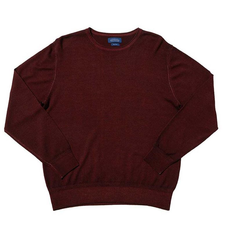 울니트크루넥 가먼트 다잉 니트 [BURGUNDY]