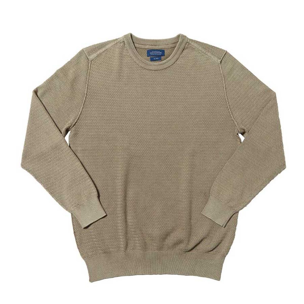 블랙브라운(BLACKBROWN) 라운드 와플 다잉 코튼 니트 [N BROWN]