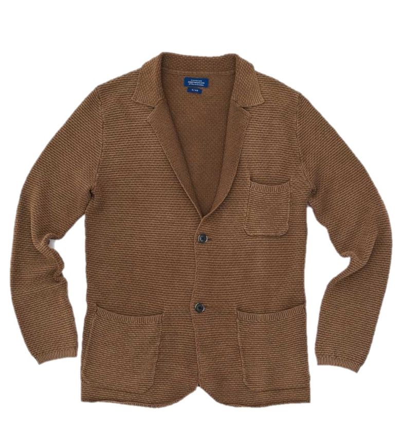 블랙브라운 변형조직자켓가디건 [BROWN]