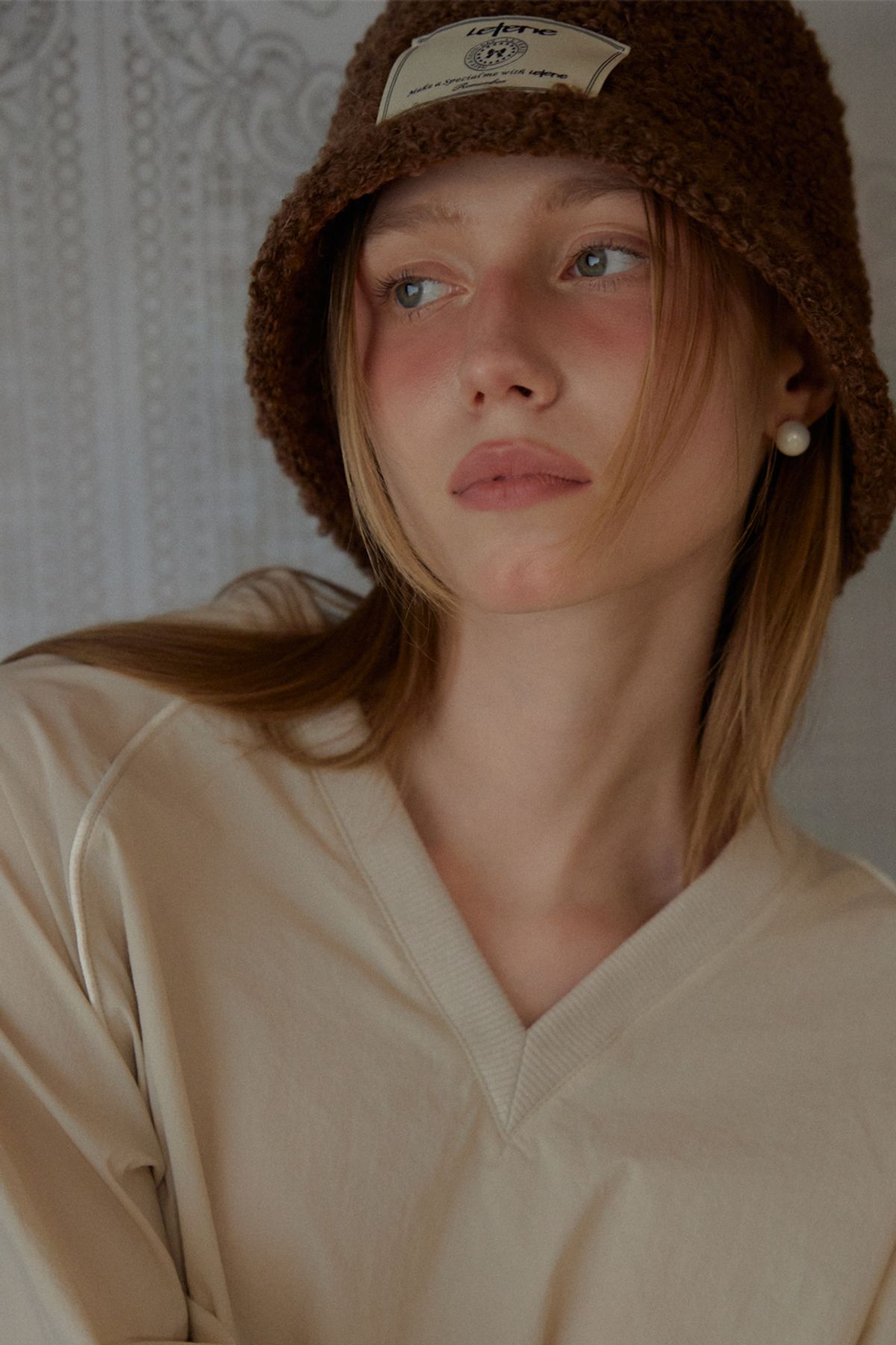 레터리(LETERIE) TEDDY BUCKET HAT_BROWN