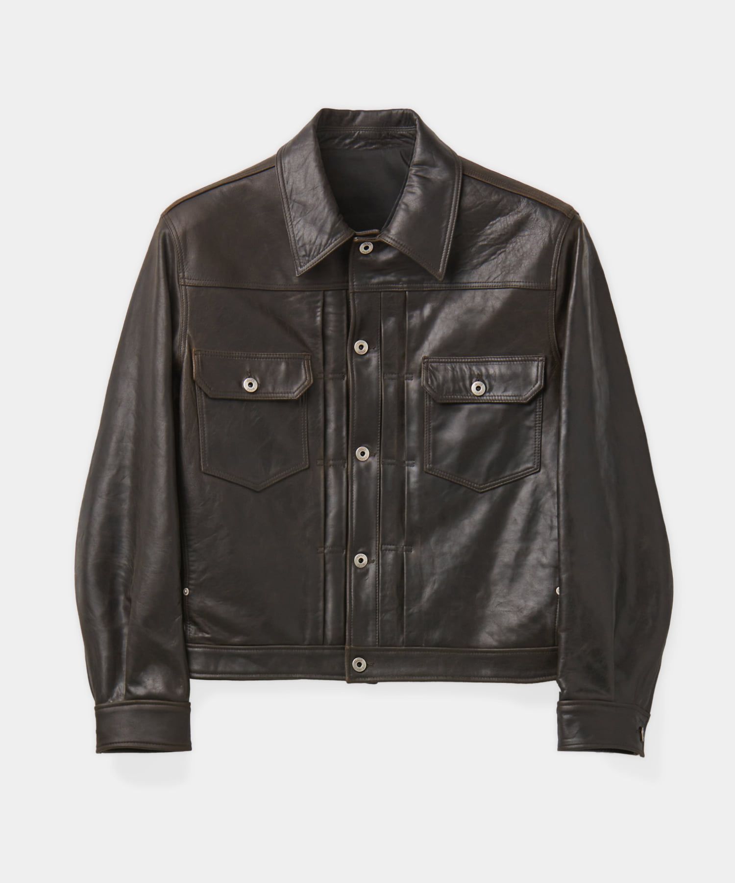 MUSINSA公式 | COOR ラムスキンポケットトラッカージャケット（ダーク