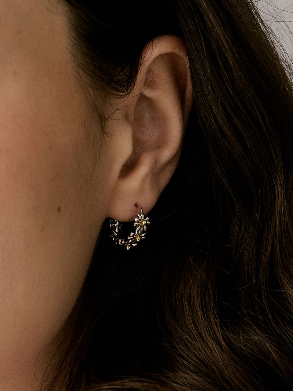 ◆VINTAGE HOLLYWOOD◆ Mini Daisy Garden Ring EarringsVH25NNE MUSINSA | VINTAGE HOLLYWOOD Mini Daisy Garden Ring