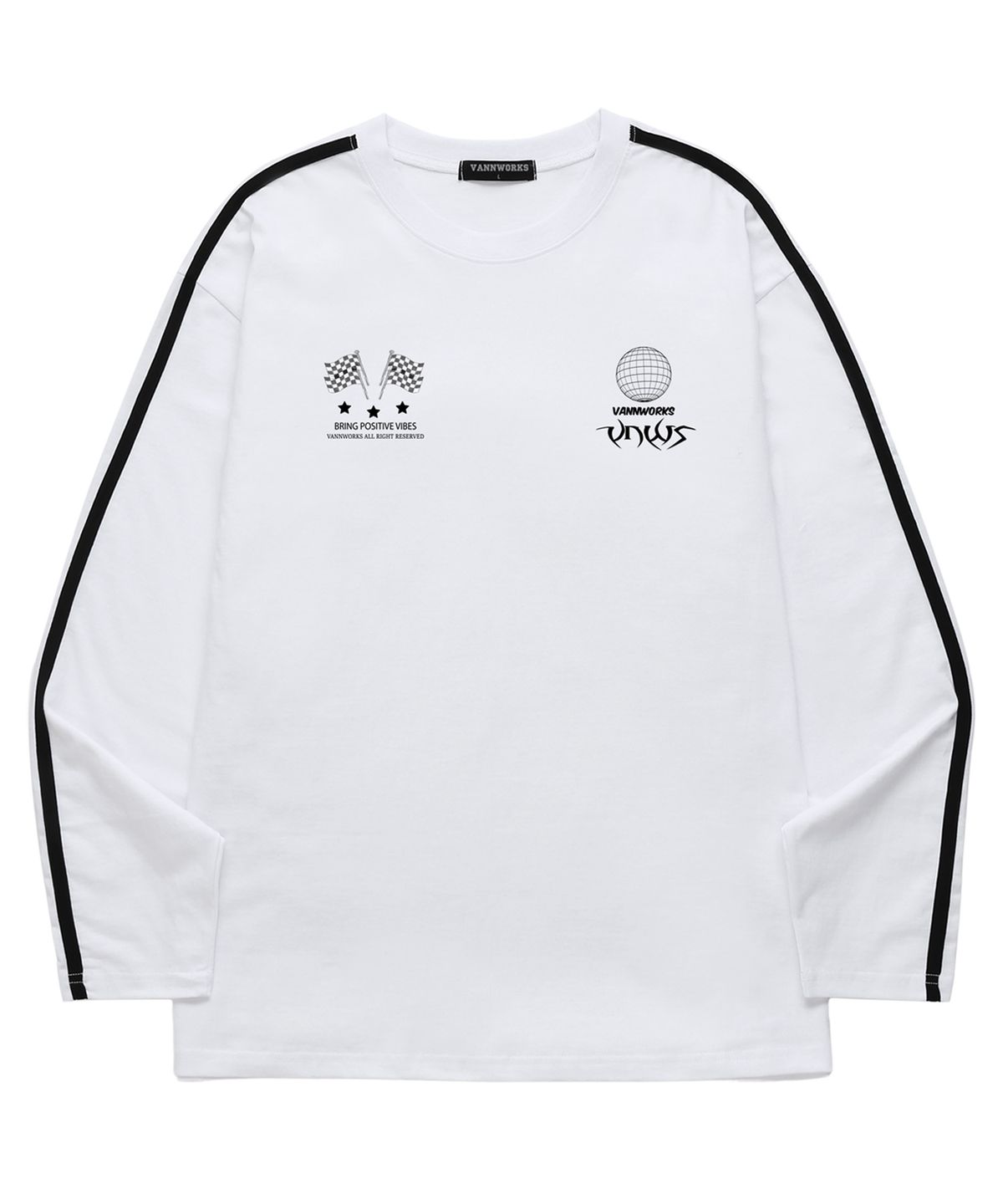 밴웍스(VANNWORKS) STREET 소매 테잎 롱슬리브 (VLS0096) 화이트