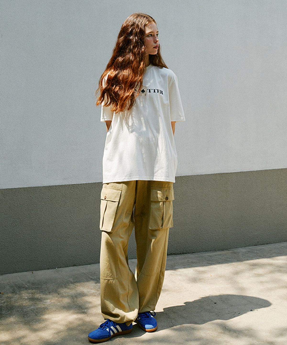 그린버터(GREENBUTTER) Drawstring Cargo Pants (Beige)