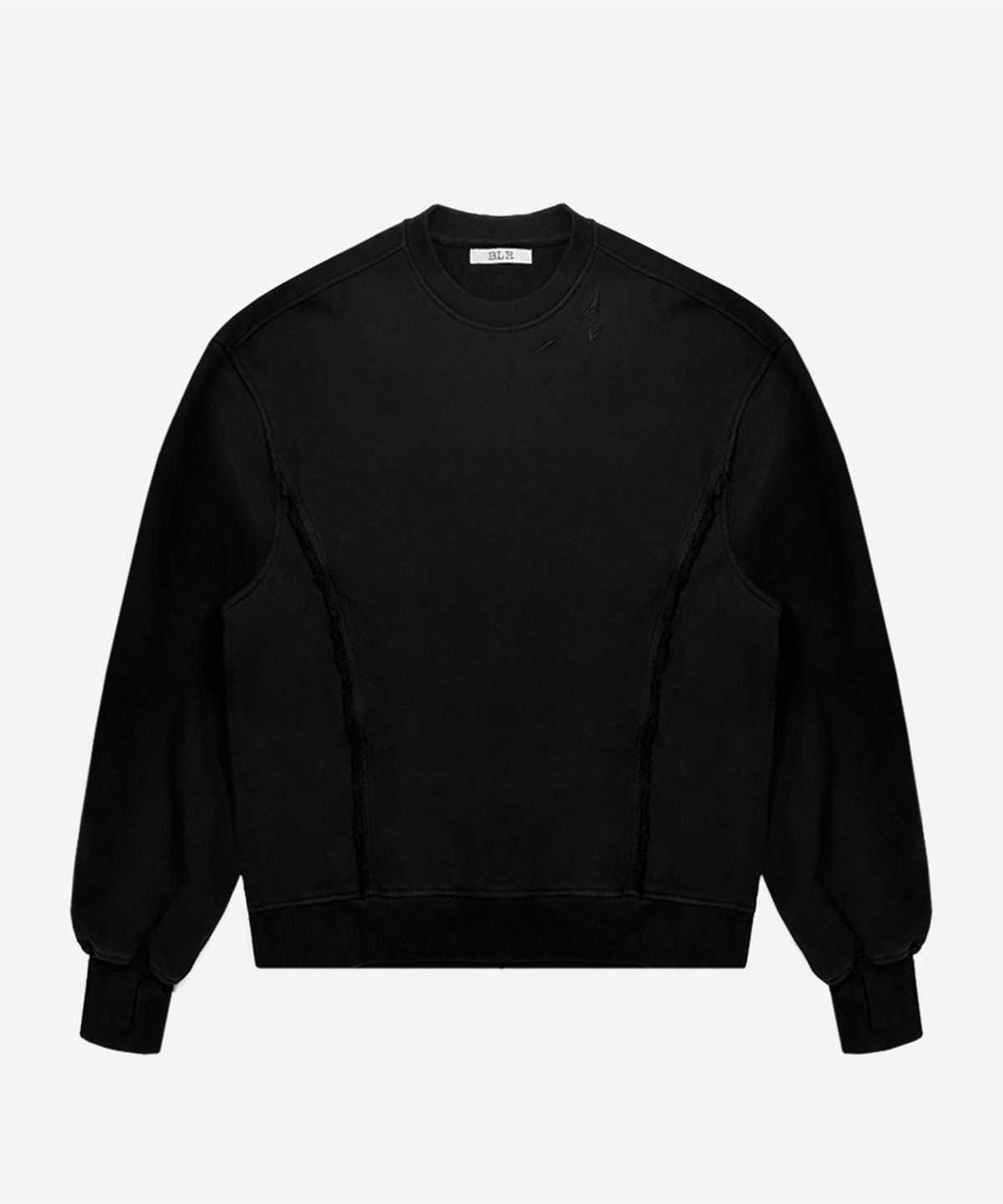 비엘알(BLR) Over-fit Raw-cutted Line Sweatshirts