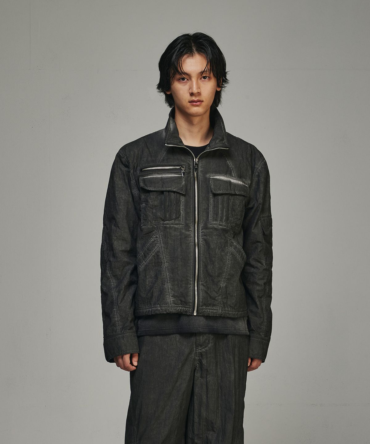 비엘알(BLR) Dyed Multi-Pocket Nylon Work Jacket
