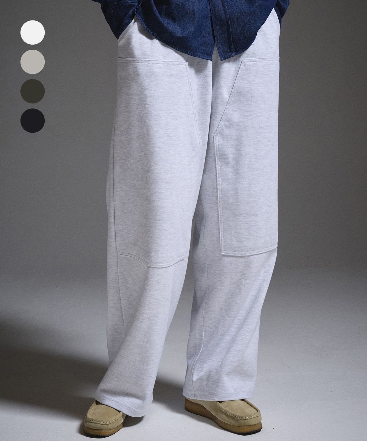 제로(XERO) Double Knee Over Sweat Pants [4 Colors]