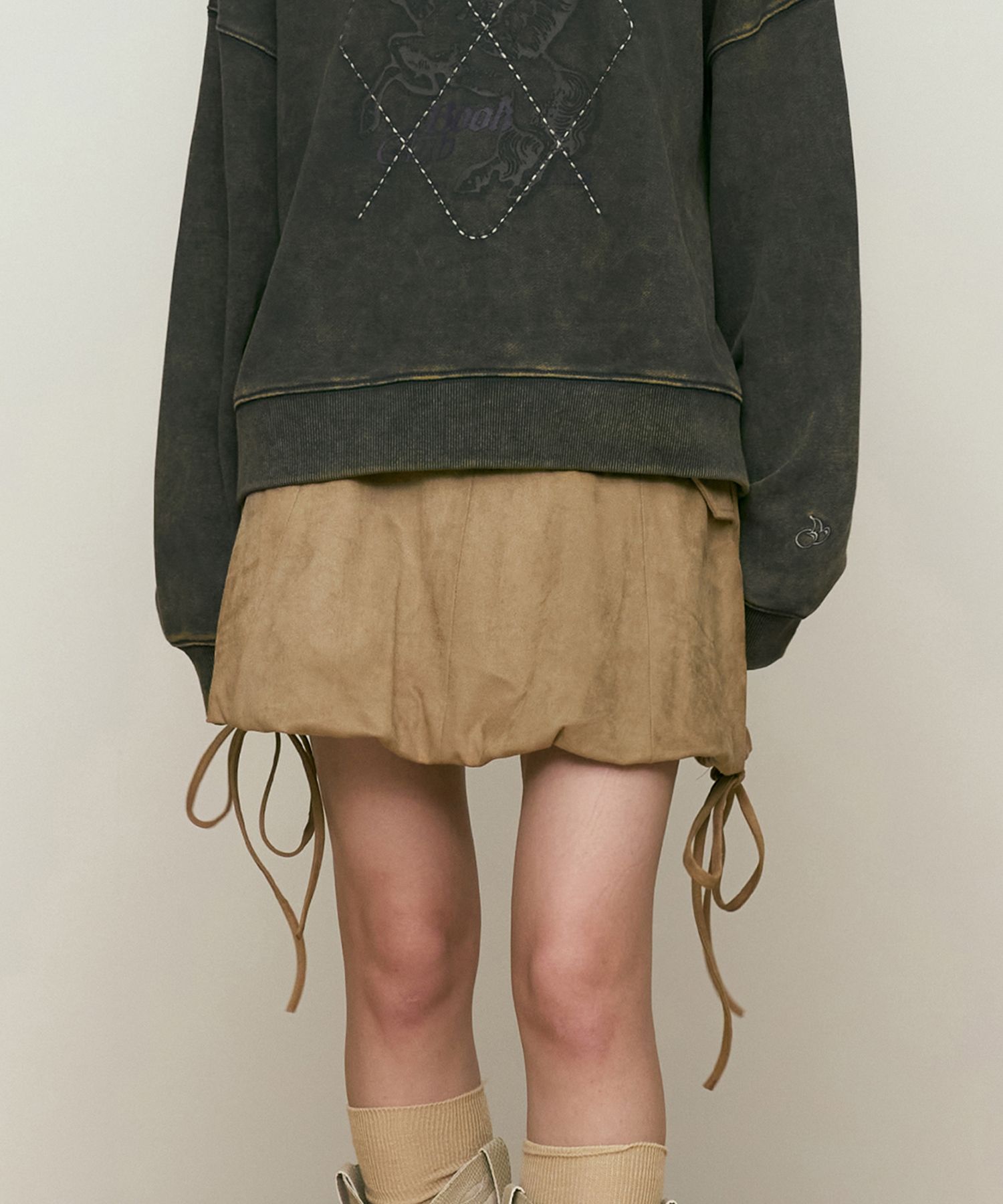MUSINSA | KIRSH Collection Suede Pumpkin Skirt [Light Beige]