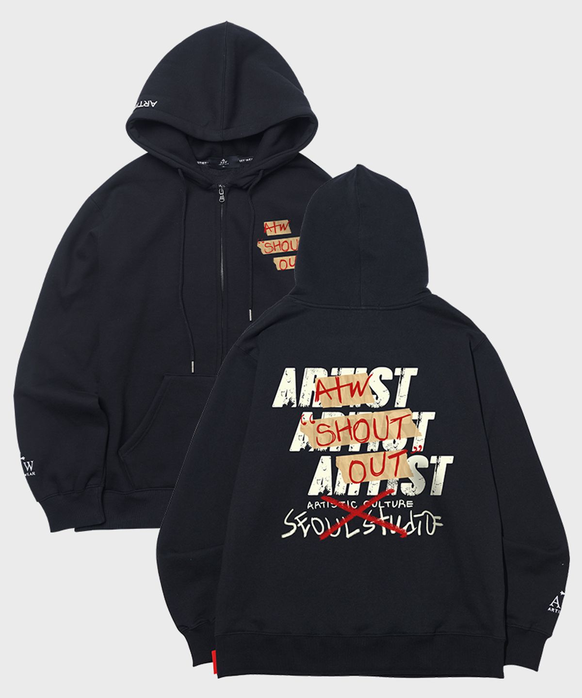 아티스트웨어(ARTISTWEAR) [ATW] 샤라웃 후드집업