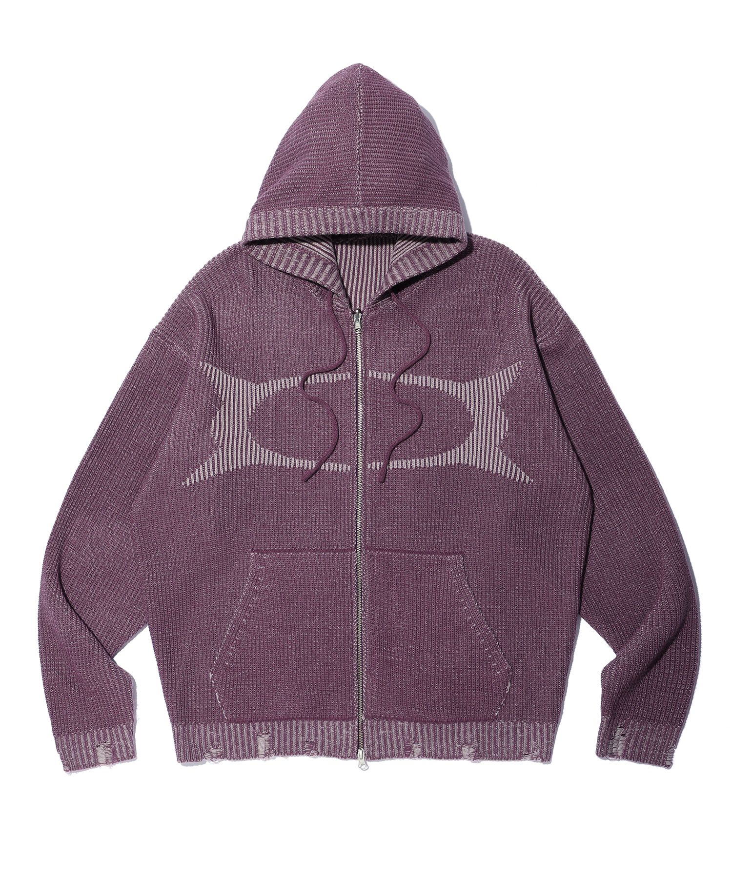 ★CRITIC★WORMHOLE INCISION SWEATSHIRT Blue Worm Hole Sweatshirt by Brain Dead on Sale