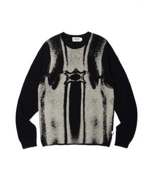 VINTAGE WORMHOLE LONG SLEEVE KNIT BLACK