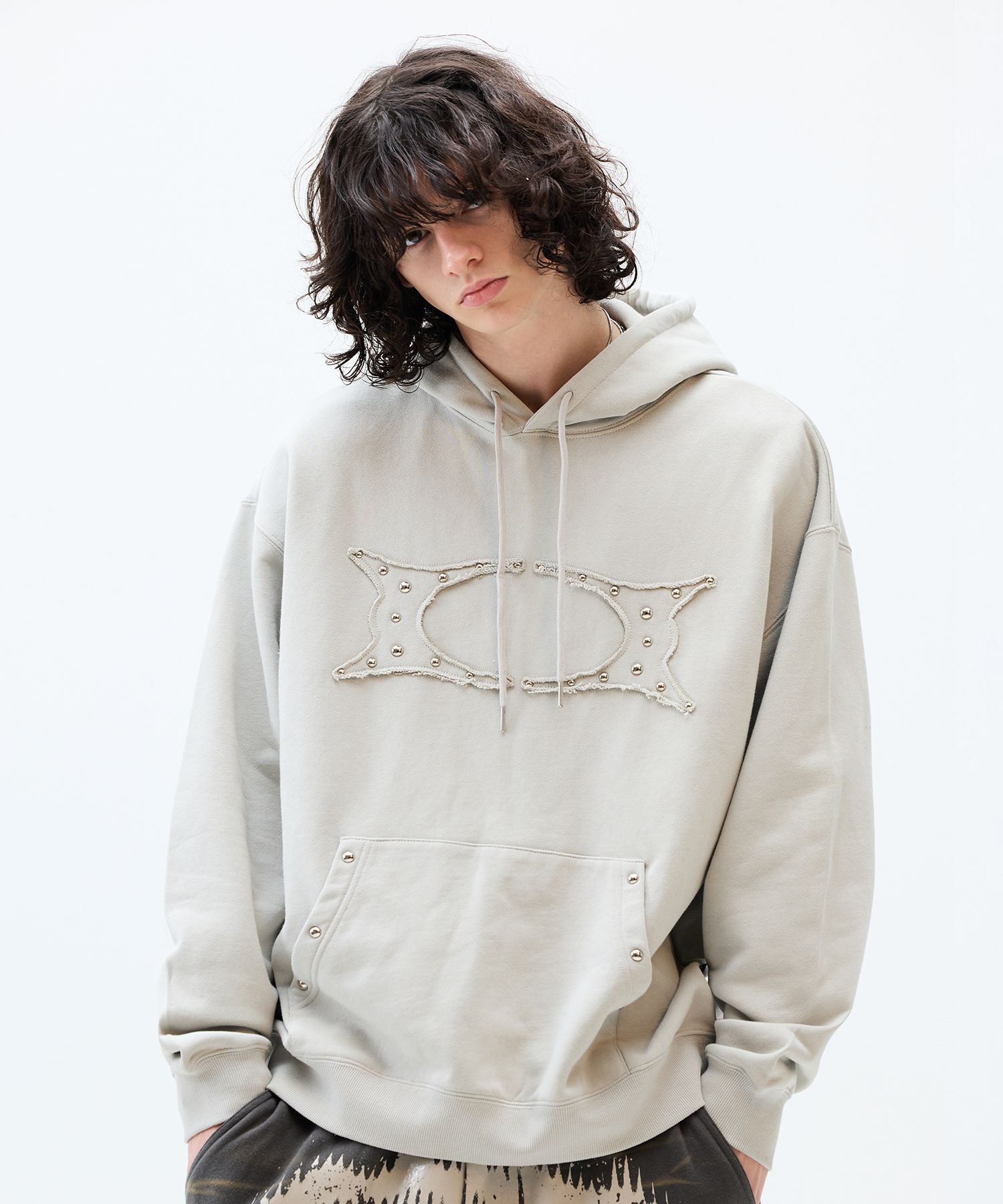 ◆24AW CRITIC WORMHOLE STUD HOODIE/2色◆ MUSINSA | CRITIC WORMHOLE STUD HOODIE GREY