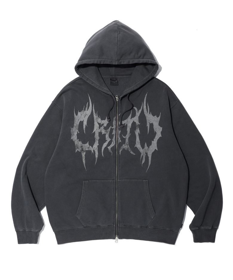 [미누의 코디 PICK] PIGMENT GHOST HOODIE ZIP-UP CHARCOAL