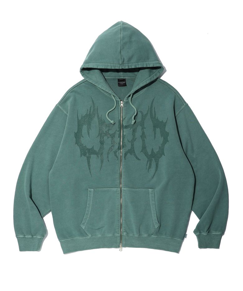 [미누의 코디 PICK] PIGMENT GHOST HOODIE ZIP-UP KHAKI