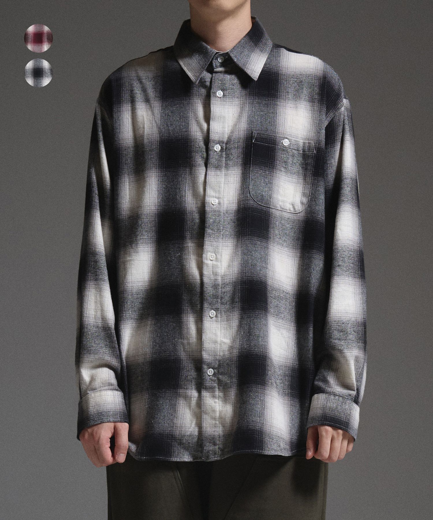 MUSINSA | XERO Flannel Ombre Check Shirts [2 Colors]
