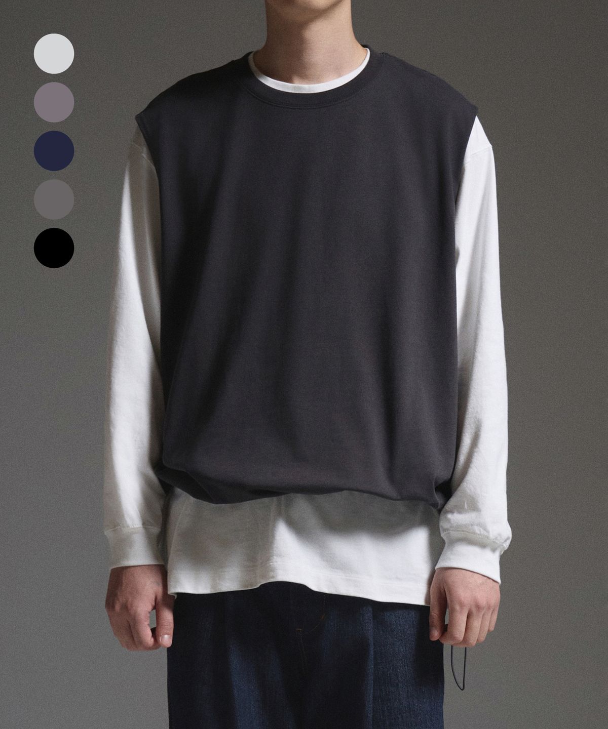 제로(XERO) Round Neck String Vest [5 Colors]