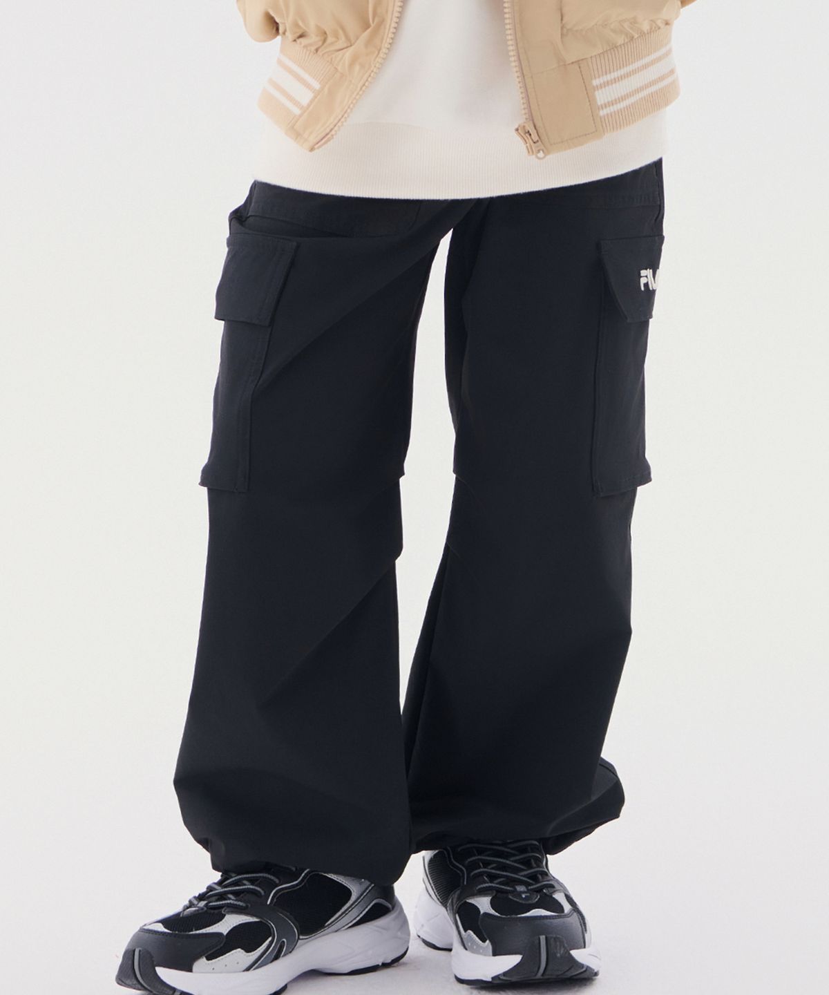 휠라 키즈(FILA KIDS) 화섬 카고 팬츠(FK2PTG3202XBLK)